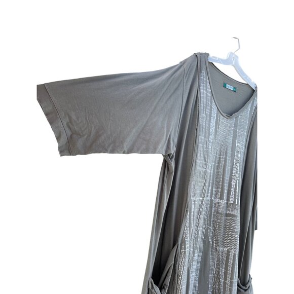 Blue Fish Women's XL XXL 3XL 2313 Everyday Tunic Nest Lagenlook Gray dress - Picture 5 of 16